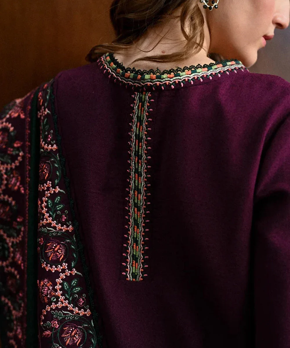 3PC Embroidered Shirt with Embroidered Dupatta-5168 - Image 3