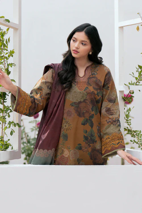 3PC KARANDI PRINTED SHIRT WITH KARANDI PRINTED DUAPTTA AND TROUSER-813 - Image 8